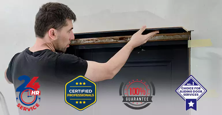 Wood Door Crack and Hole Repair in Miami Lakes